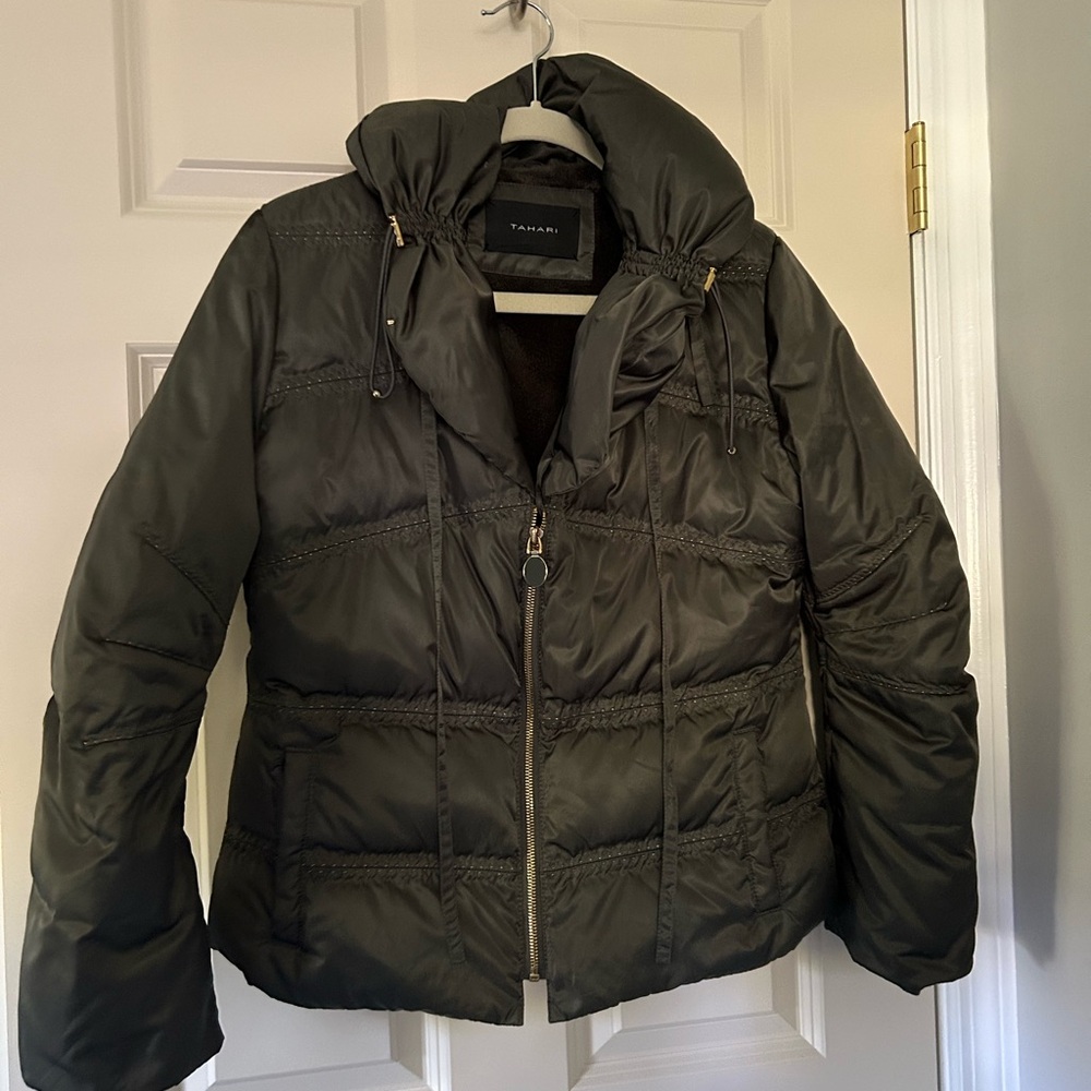 Dark khaki quilted jacket